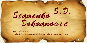 Stamenko Dokmanović vizit kartica